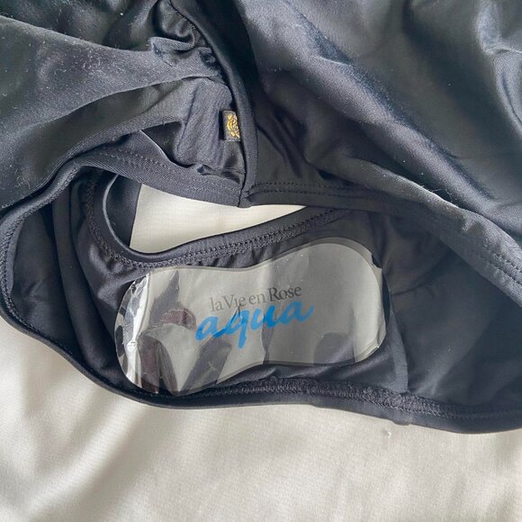 NWT La Vie En Rose Black One Piece Swimsuit - Picture 6 of 9